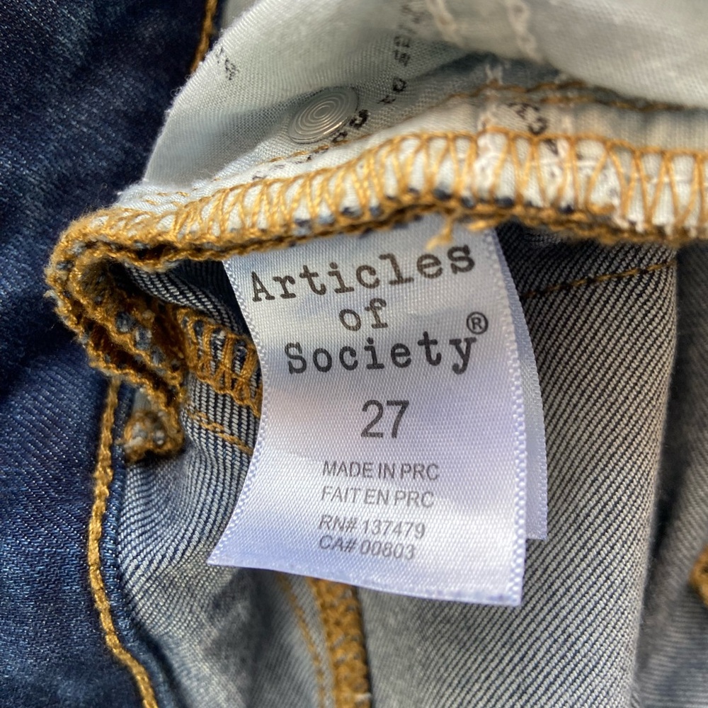 Articles Of Society Distressed Skinny Jeans in Blue - Picture 8 of 10